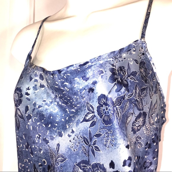 Vintage Blue Floral Cutout Chemise - Picture 4 of 10